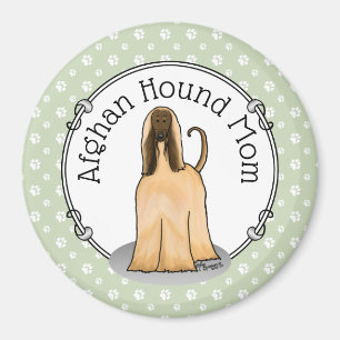 Afghan Hound Mum Afghan Mum (fawn) Cute Dog Mum Magnet