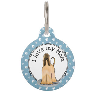 Afghan Hound Mum Afghan Mum (fawn) Cute Dog Mum Pet Tag
