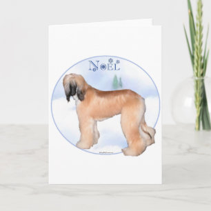 Afghan Hound Noel Holiday Card