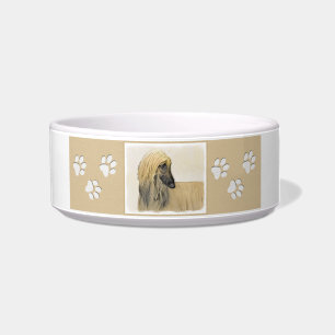 Afghan Hound Painting - Cute Original Dog Art Bowl