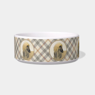 Afghan Hound Painting - Cute Original Dog Art Bowl