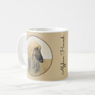 Afghan Hound Painting - Cute Original Dog Art Coffee Mug