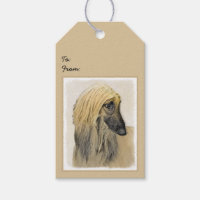 Afghan Hound Painting - Cute Original Dog Art
