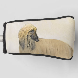 Afghan Hound Painting - Cute Original Dog Art Golf Head Cover