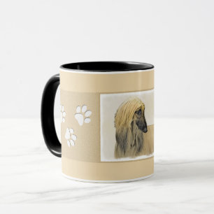 Afghan Hound Painting - Cute Original Dog Art Mug