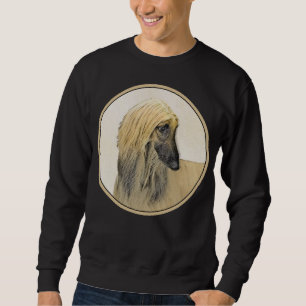 Afghan Hound Painting - Cute Original Dog Art Sweatshirt