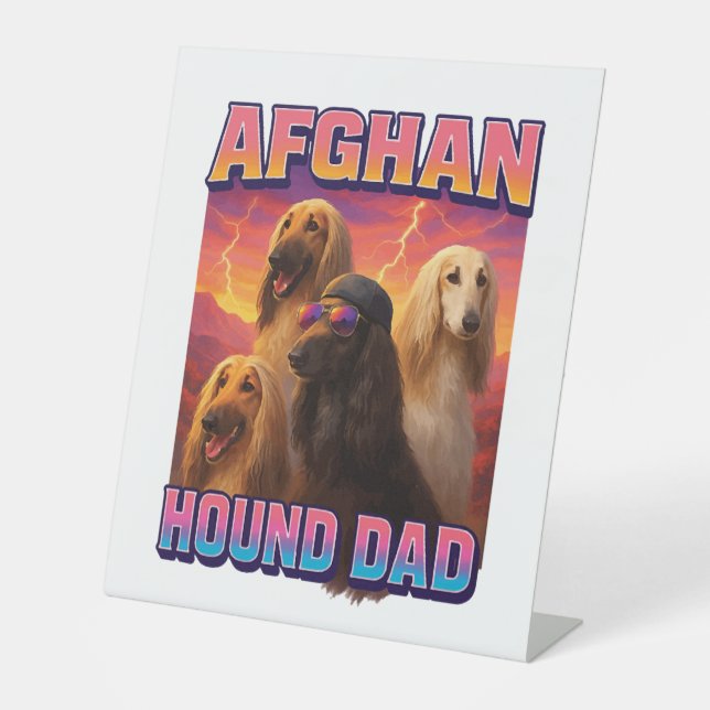 Afghan Hound Pedestal Sign (Front)