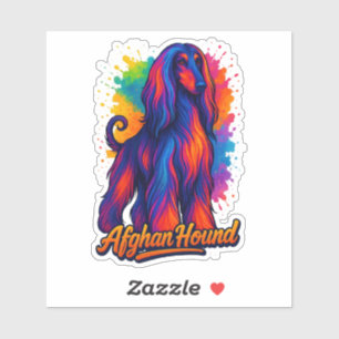Afghan Hound Pop Art – Vibrant Colourful Dog