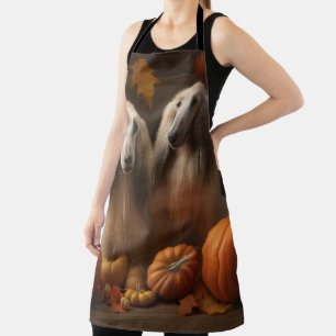 afghan hound Puppy Autumn Delight Pumpkin Apron