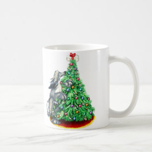 Afghan Hound Reach Goals Blue Coffee Mug