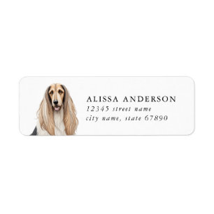Afghan Hound Return Address Labels