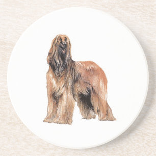 Afghan Hound Sandstone Coaster