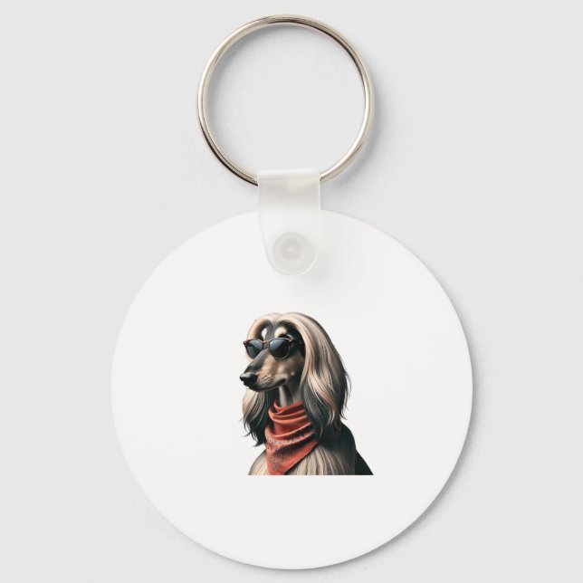 Afghan Hound Shirt Dog Mum Dad Balkh Baluchi Tee D Key Ring (Front)