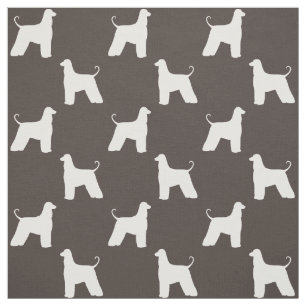 Afghan Hound Silhouettes Pattern Fabric