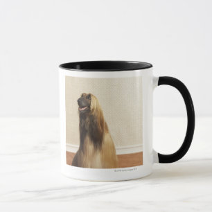 Afghan hound sitting in room 2 mug