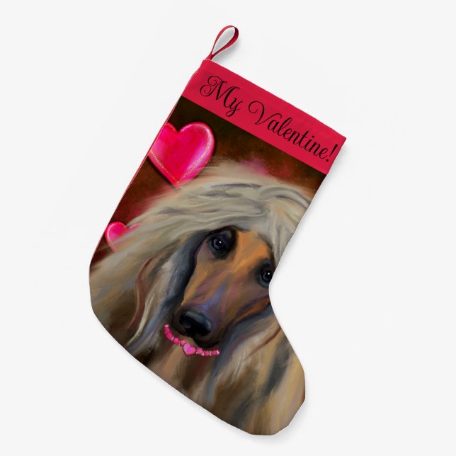 Afghan Hound  Small Christmas Stocking (Front (Hanging))