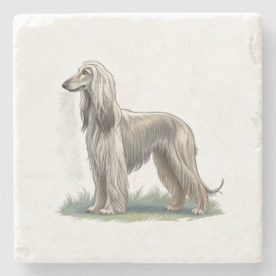 Afghan Hound Stone Coaster