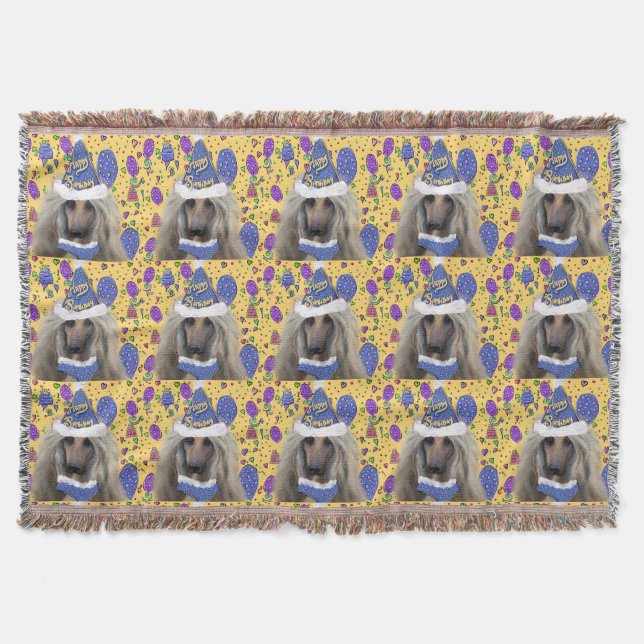 AFGHAN HOUND THROW BLANKET (Front)