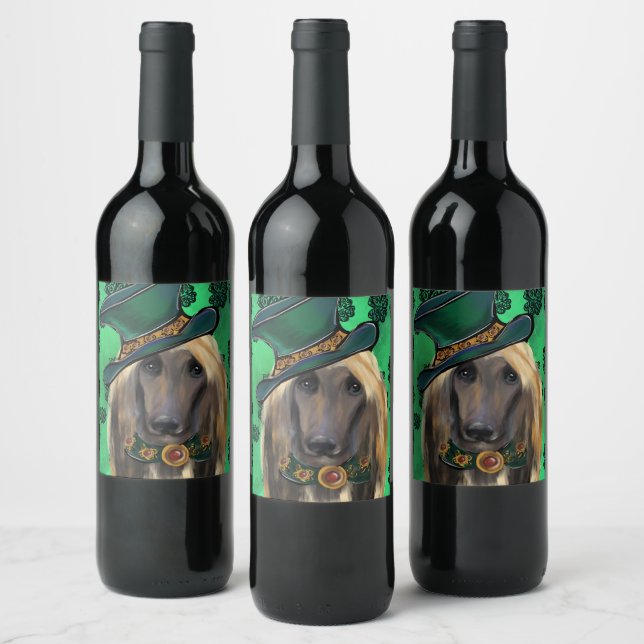 AFGHAN HOUND WINE LABEL (Bottles)