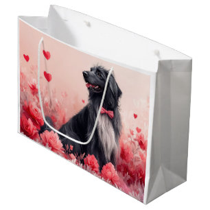 Afghan Hound with Roses - Valentine's Day  Large Gift Bag