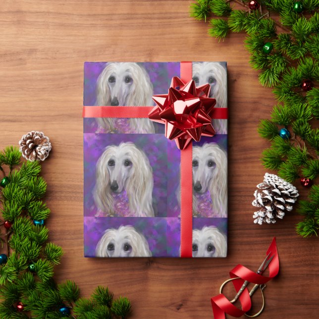  AFGHAN HOUND    WRAPPING PAPER (Holiday Gift)