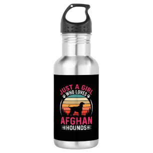 Afghan Hounds Retro Sunset Dog Lover 532 Ml Water Bottle