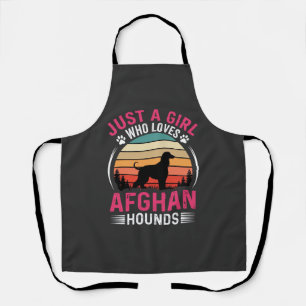 Afghan Hounds Retro Sunset Dog Lover Apron