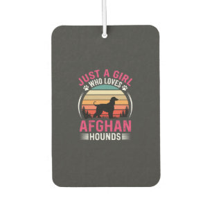 Afghan Hounds Retro Sunset Dog Lover Car Air Freshener