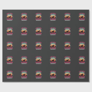 Afghan Hounds Retro Sunset Dog Lover Wrapping Paper