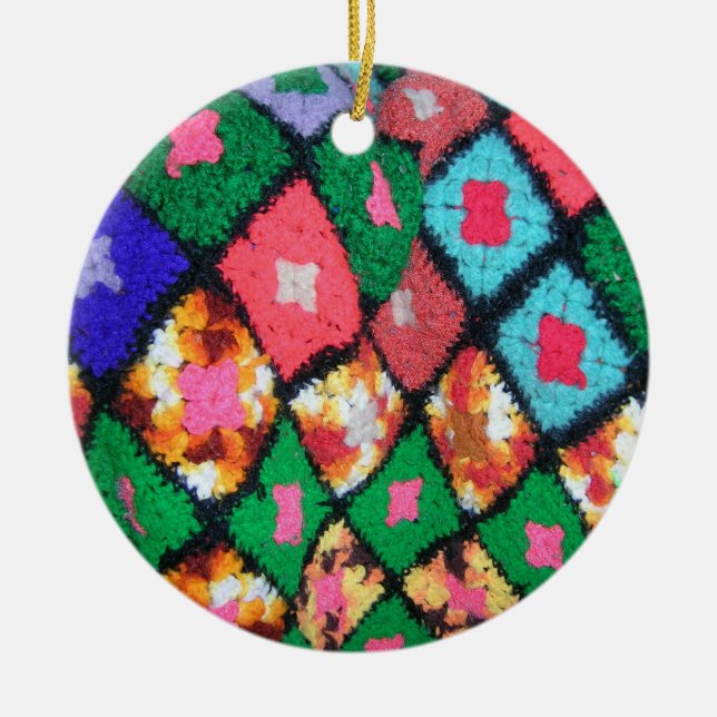 Afghan Jewel Ceramic Tree Decoration (Front)