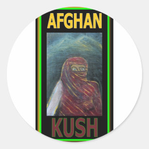 AFGHAN KUSH CLASSIC ROUND STICKER