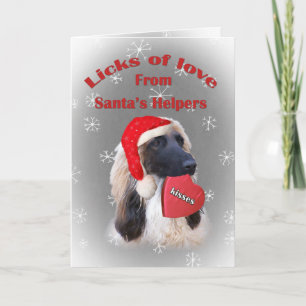 Afghan Licks of Love From Santa Cards