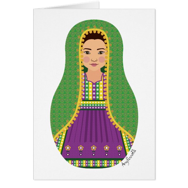 Afghan Matryoshka Card (Front)