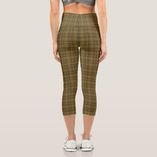 Afghan Plaid  Capri Leggings