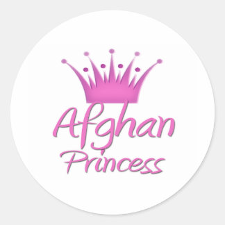 Afghan Princess Classic Round Sticker