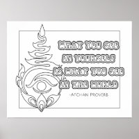 Afghan Proverb Colouring Poster