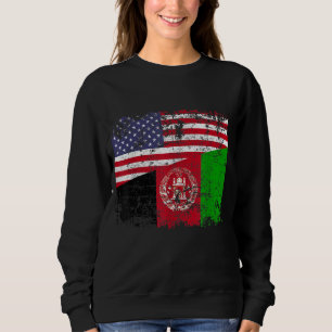 AFGHAN ROOTS Half American Flag USA AFGHANISTAN FL Sweatshirt