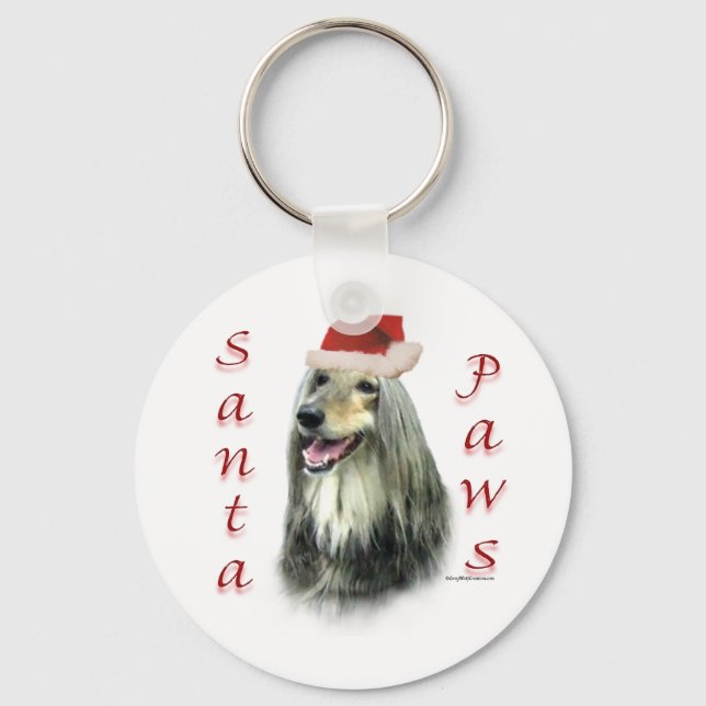 Afghan Santa Paws Keychain (Front)