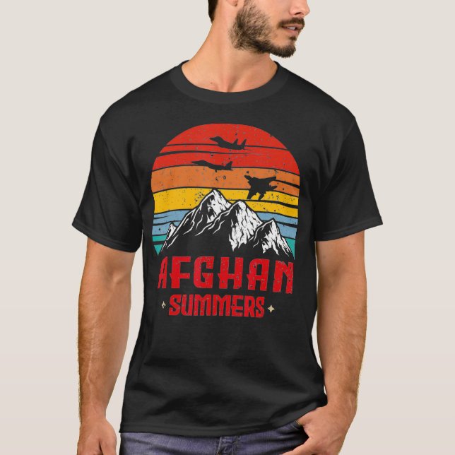 Afghan Summers Veteran  Funny Afghanistan Veteran  T-Shirt (Front)