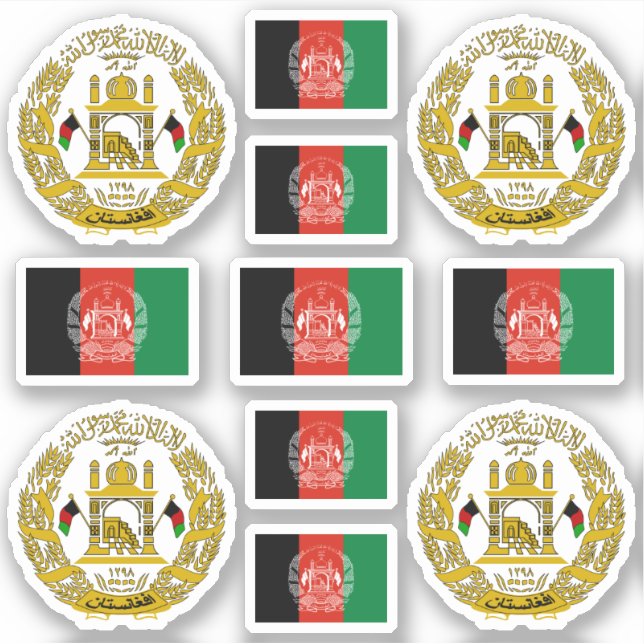Afghan symbols / coat of arms and flag (Front)