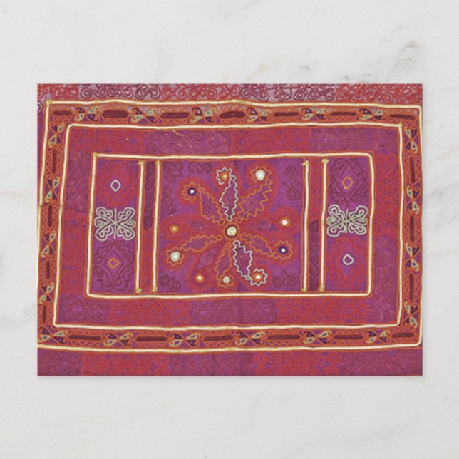Afghan Wedding Textile Postcard (Front)
