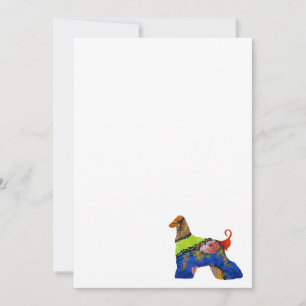 AfghanHound Patchwork Pet Invitation