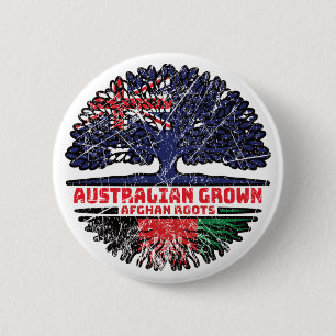Afghanistan Afghan Australian Australia Tree Roots 6 Cm Round Badge
