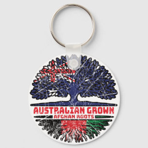 Afghanistan Afghan Australian Australia Tree Roots Key Ring