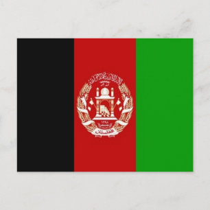 Afghanistan - Afghan flag - Postcard