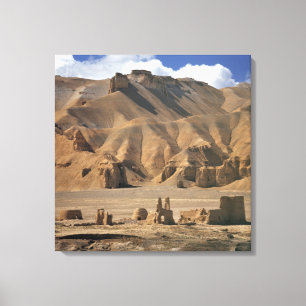 Afghanistan, Bamian Valley. Ancient earthen Canvas Print