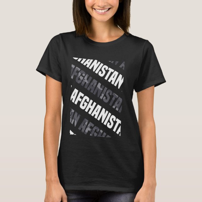 Afghanistan Camo Pattern Grey Camouflage T-Shirt (Front)