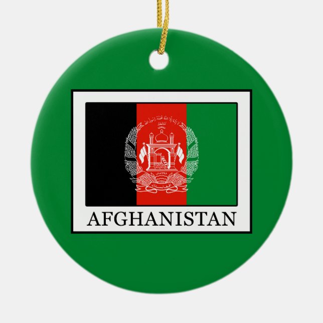 Afghanistan Ceramic Tree Decoration (Front)