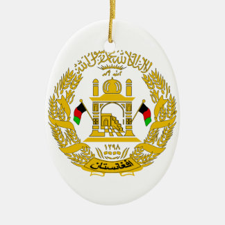 Afghanistan Coat of Arms Ceramic Tree Decoration