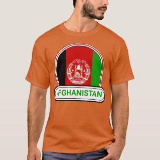 Afghanistan Country Badge Afghanistan Flag T-Shirt